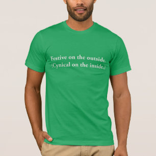 Feestelijk van buiten, minimalistisch ontwerp t-shirt