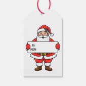 Feestelijk van de Kerstman Cadeaulabel (Voorkant)