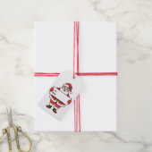 Feestelijk van de Kerstman Cadeaulabel (Met Touw)