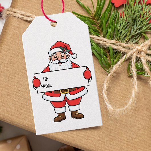Feestelijk van de Kerstman Cadeaulabel