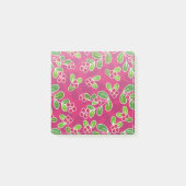 Feestelijk veenbessenbladerpatroon, Fuchsia Post-it® Notes (Voorkant)