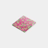 Feestelijk veenbessenbladerpatroon, Fuchsia Post-it® Notes (Schuin)