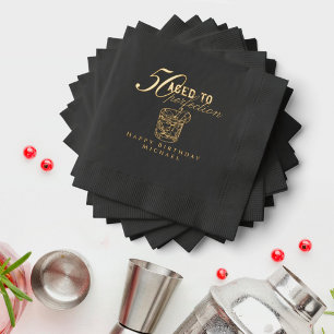 Feestelijk Verjaardagsfeest 50 jaar met Aged to Pe Folie Servetten