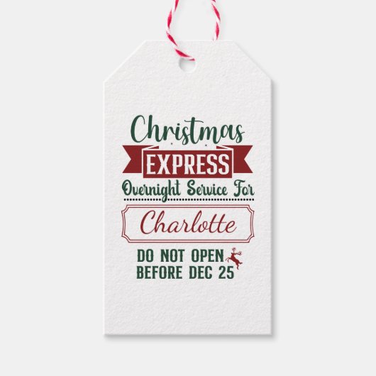 Feestelijk verrassingsbord cadeaulabel (Voorkant)