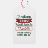 Feestelijk verrassingsbord cadeaulabel (Achterkant)