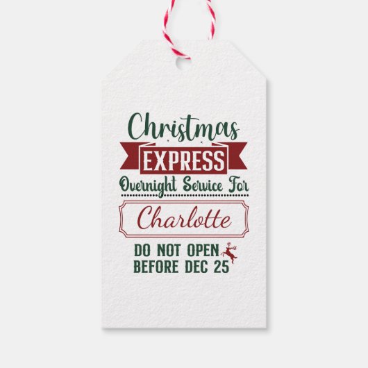 Feestelijk verrassingsbord cadeaulabel (Achterkant)