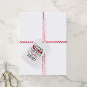 Feestelijk verrassingsbord cadeaulabel