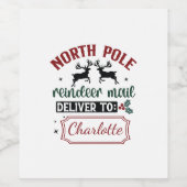 Feestelijk verrassingsbord wijn etiket (Enkel label)