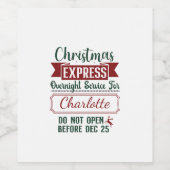 Feestelijk verrassingsbord wijn etiket (Enkel label)