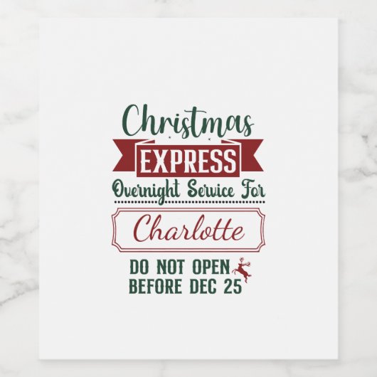 Feestelijk verrassingsbord wijn etiket (Enkel label)