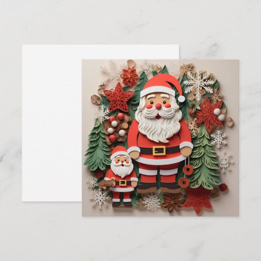 Feestelijk versierde kerst wenskaart feestdagenkaart (Voorkant / Achterkant)