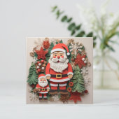 Feestelijk versierde kerst wenskaart feestdagenkaart (Staand voorkant)