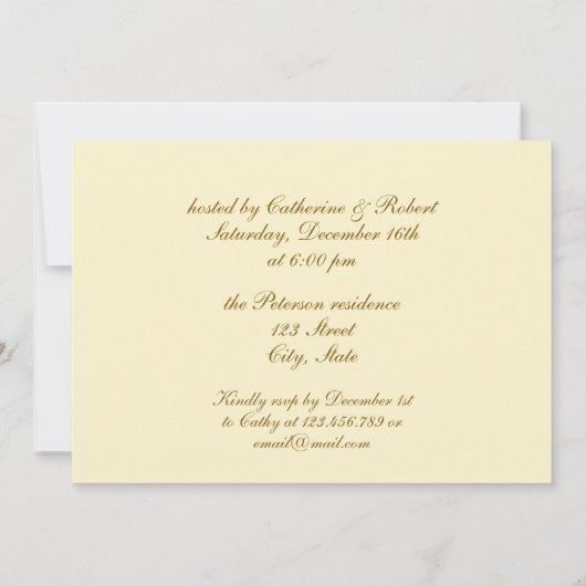 Feestelijk  Victoriaans kerstfeest Kaart (Achterkant)