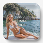 FEESTELIJK! 🍽️ Vierkant papier Bord (Voorkant)