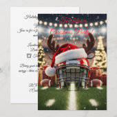 Feestelijk voetbalcheer – Uitnodiging voor kerstwe (Voorkant / Achterkant)