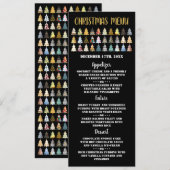 Feestelijk voor bomen, kerstfeest menu kaart (Voorkant / Achterkant)