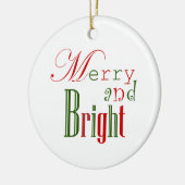 Feestelijk vrolijk en helder, rood en groen keramisch ornament (Links)