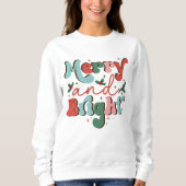 Feestelijk vrolijk en helder wit sweatshirt (Voorkant)
