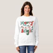 Feestelijk vrolijk en helder wit sweatshirt (Voorkant volledig)