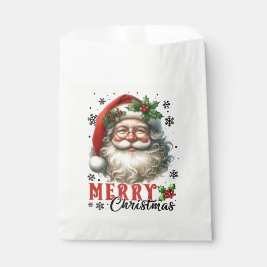 Feestelijk Vrolijk Kerstfeest Bedankzakje (Voorkant)