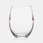 Feestelijk Vrolijk Kerstfeest drink feest Wijnglas Zonder Voet (Rechts)