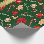 feestelijk vrolijk kerstinpakpapier cadeaupapier (Hoek)