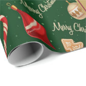 feestelijk vrolijk kerstinpakpapier cadeaupapier (Rol Hoek)