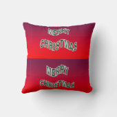 Feestelijk vrolijk kerstkussen kussen (Achterkant)