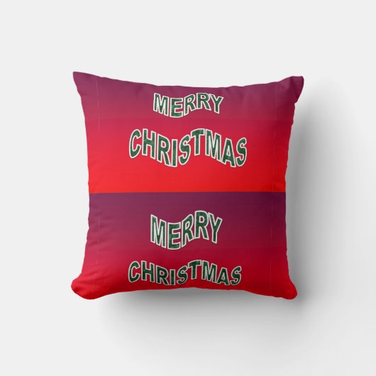 Feestelijk vrolijk kerstkussen kussen (Voorkant)