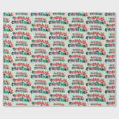 Feestelijk Vrolijk Kerstvakantie Cadeau Naadloos Cadeaupapier (Vlak)