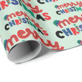 Feestelijk Vrolijk Kerstvakantie Cadeau Naadloos Cadeaupapier (Rol Hoek)