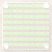 Feestelijk "vrolijk" kerstverhaal glazen onderzetter (Achterkant)