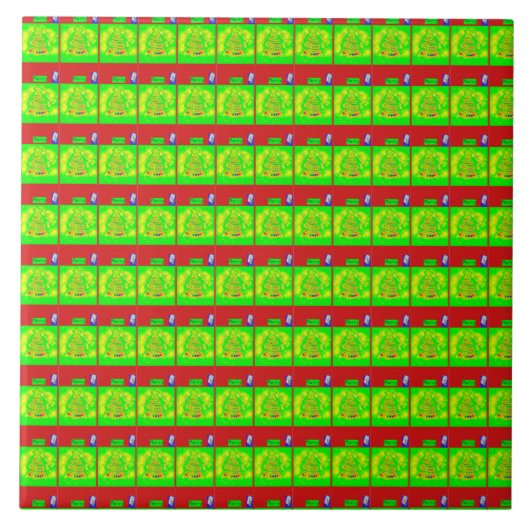 Feestelijk "vrolijk" kerstverhaal tegeltje (Voorkant)