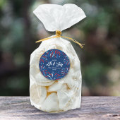 Feestelijk Vuurwerk Custom 4th van juli Feest Ronde Sticker