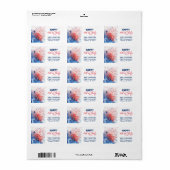 Feestelijk Vuurwerk Gelukkig 4th van Juli Douane Etiket (Full Sheet)