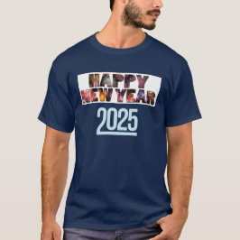 "Feestelijk Vuurwerk Gelukkig Nieuwjaar 2025 T-shi T-shirt