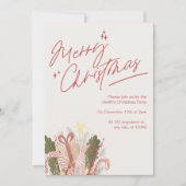 Feestelijk Waterverf Kerstfeest Kaart (Voorkant)