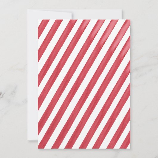 Feestelijk Waterverf Kerstfeest Kaart (Achterkant)