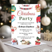 Feestelijk Waterverf Kerstfeest Kaart