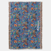 Feestelijk Western Cowgirl Blauw Kerst Deken (Voorkant Verticaal)