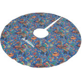 Feestelijk Western Cowgirl Blauw Kerst Kerstboom Rok (Gekanteld)