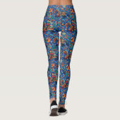Feestelijk Western Cowgirl Blauw Kerst Leggings (Achterkant)