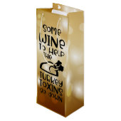 Feestelijk Wijn Tas Wijn Cadeautas (Achterkant Gekanteld)