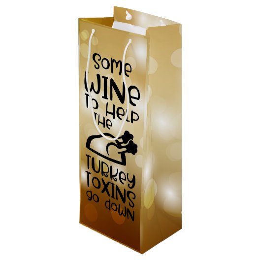 Feestelijk Wijn Tas Wijn Cadeautas (Achterkant Gekanteld)