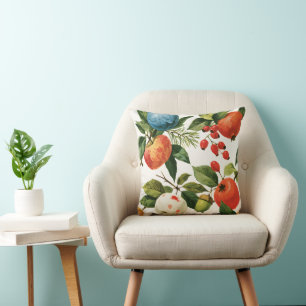 Feestelijk Winter Fruit Kerst Patroon Kussen