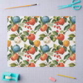 Feestelijk Winter Fruit Kerst Patroon Tissuepapier (Craft)