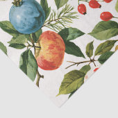 Feestelijk Winter Fruit Kerst Patroon Tissuepapier (Detail)