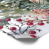 Feestelijk Winter Kerstfeest Welkomstbord Poster (Hoek)