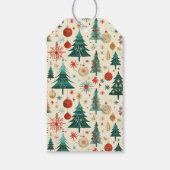 Feestelijk Winter Patroon Baby Shower Cadeaulabel (Achterkant)