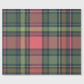 Feestelijk Winter Plaid Kerstpakpapier Donker Cadeaupapier (Vlak)